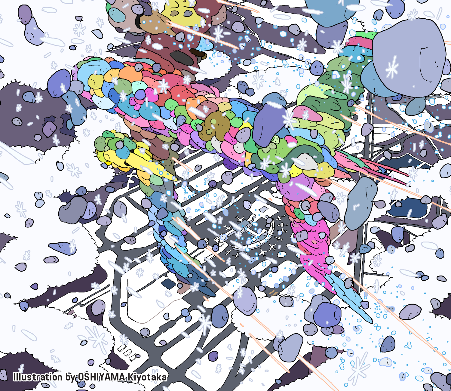 第12回 新千歳空港国際アニメーション映画祭 2025 メインビジュアル Illustration by OSHIYAMA Kiyotaka