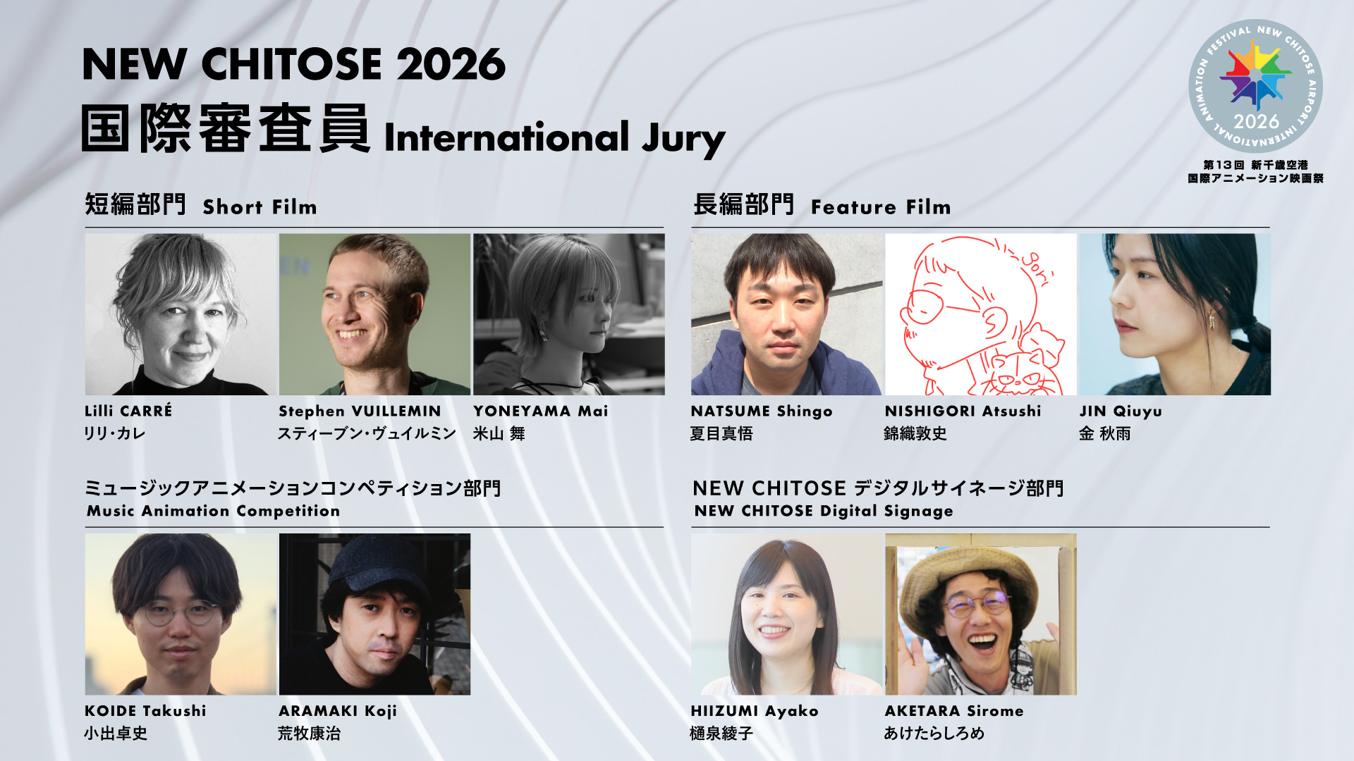 NEW CHITOSE 2026 国際審査員 International Jury